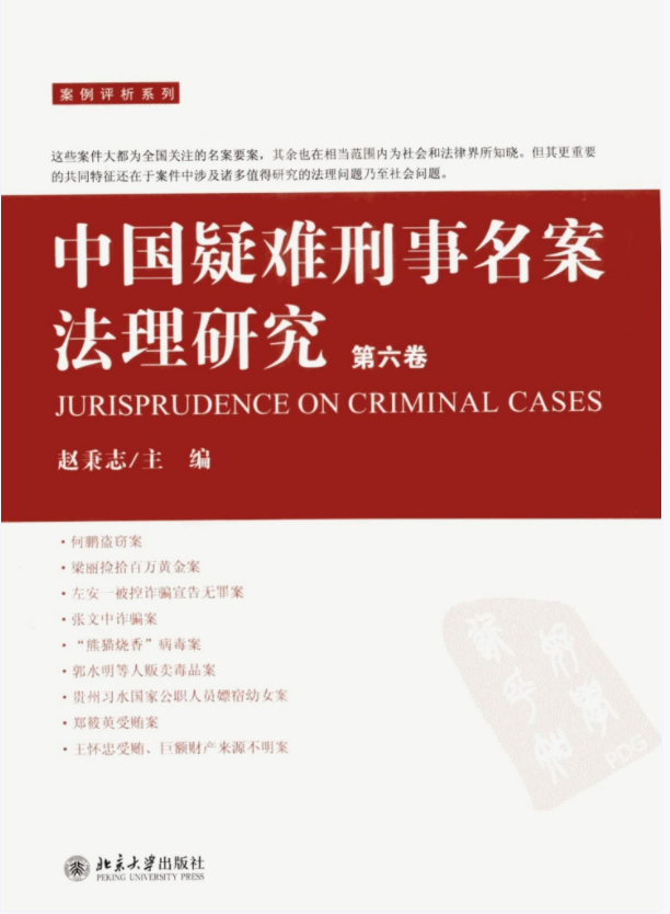 刑事法律实务书籍-中国疑难刑事名案法理研究 第6卷